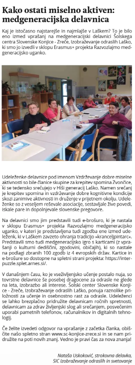 Razvozlajmo medgeneracijsko uganko